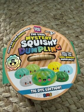 Mystery Squishy Dumpling Tie Dye Plush Toy (Green/Yellow)